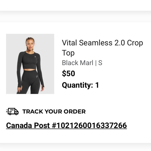 GymShark Crop Top - Picture 2 of 2